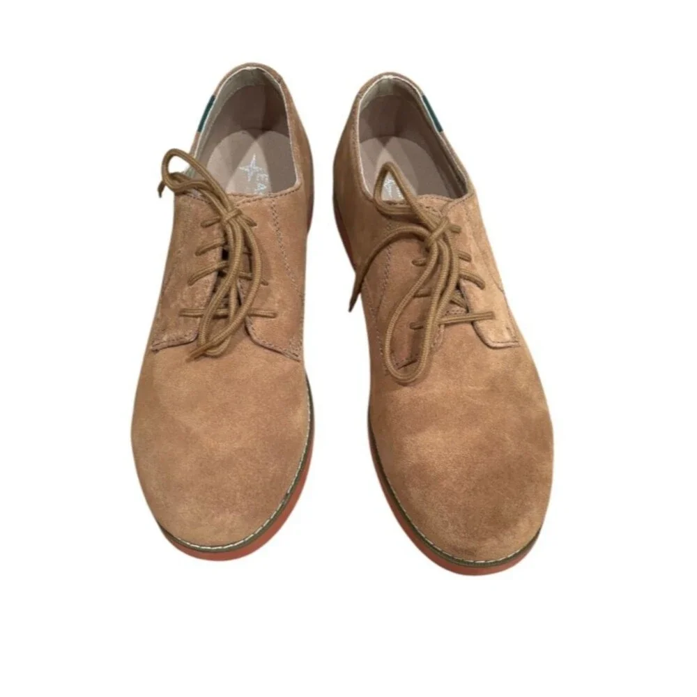 Eastland Suede Oxford Shoes Men’s Size 12 Buck Taupe NIB Ivy League Style